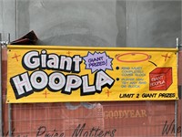 Vintage Side Show / Circus Banner GIANT HOOPLA.