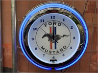 Ford Mustang NEON Clock Battery and 240 Volt