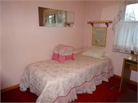 Twin Bed, Mirror, Shelf, Make-Up Table, etc.