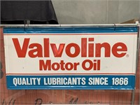 Original VALVOLINE MOTOR OIL Embossed Tin Sign