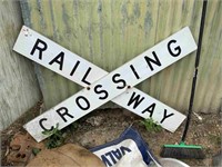 RAILWAY CROSSING SIGN