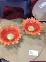 Set of two Pier 1 sunflower dishes
