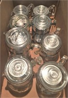 8 Vintage Pyrex Perculators