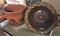 Contemporary Signed Redware Pottery