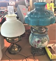 2 Electrified Antique Lamps