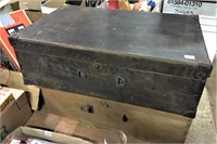 2 Wooden Suitcases, no handles, Dovetailed