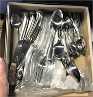 2 Sets Stainless Flatware, Silver Plate