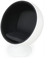Kardiel Ball Chair, White/Black