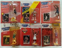 Six StartingLineUp 1990’s Basketball Collectibles