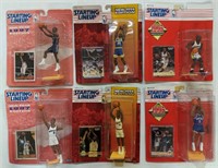 Six StartingLineUp 1990's Basketball Collectibles