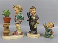 Three Vintage M.I. Hummel's by Goebel Figurines