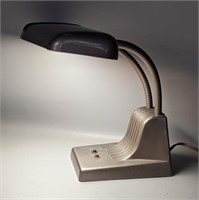 Vintage Dual Gooseneck Dazor Mfg. Co. Desk Lamp