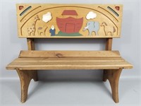 Homemade Wooden Noah's Ark Bench