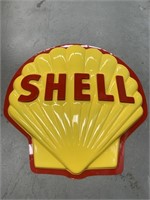 Large Embossed Fibreglass Shell Clam Sign. 1550 x