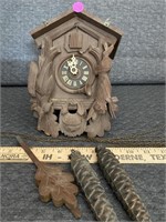 Antique Wooden German Coo Coo Clock