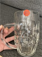 Large Thick Polka Dot Glass Beer Mug