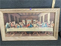 Vintage The Last Supper Picture / No Glass