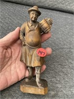 Old Hand Carved Drinking Man