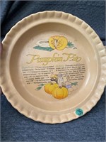 Vintage Pumpkin Pie Recipe Plate