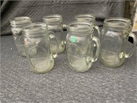 6 Jar Mugs with Handles