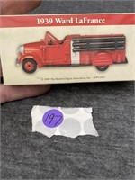 1939 Ward LeFrance Fire Truck Collectible Toy Car