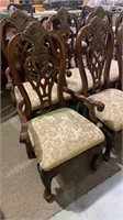 Set of 8 matching dining chairs - 2 arm chairs and