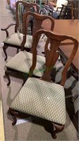5 matching dining chairs - one arm chair with four