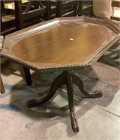 Small side table with ball and claw feet. Has a