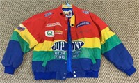 Jeff Hamilton NASCAR racing jean jacket,
