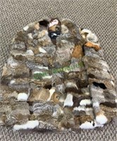 French rabbit fur coat labeled natural rabbit
