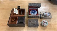 Mini travel jewelry box - Chinese porcelain box,