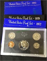 Coins - 1972 1979 1983 proof sets(1178)