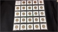 Coins - 24 different buffalo nickels,