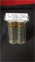 Coins - two complete rolls 1963 Jefferson nickels,