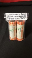 Coins - two uncirculated rolls National