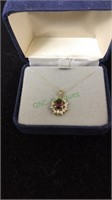 Jewelry - marked 10kt gold pendant and diamond