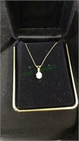 Jewelry - marked 14kt gold pendant and chain with