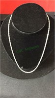 Jewelry - 20 inch rope necklace, marked 925,