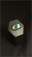 Jewelry - marked 925 evening ring with a blue