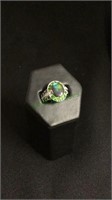 Jewelry - marked 925 evening ring with green