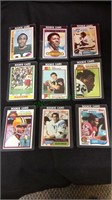 Sports cards - lot of nine NFL rookie cards,
