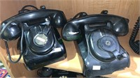 2 vintage crank ring telephones - no rotary dial,