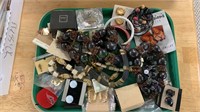 Tray lot of costume jewelry includes necklaces,