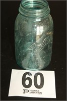 Blue Glass Ball Mason Quart Jar