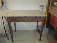 Enamel Top Table - pick up only - no holding