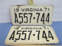 1971 License Plates