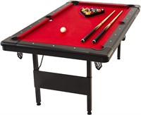GoSports 6' Billiards Table - Portable Pool Table