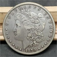 1879 Morgan Silver Dollar, XF from Album