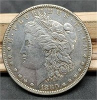 1880-O Morgan Silver Dollar XF 40, From Album