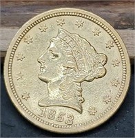 1853 Two and a Half Dollar Gold Liberty